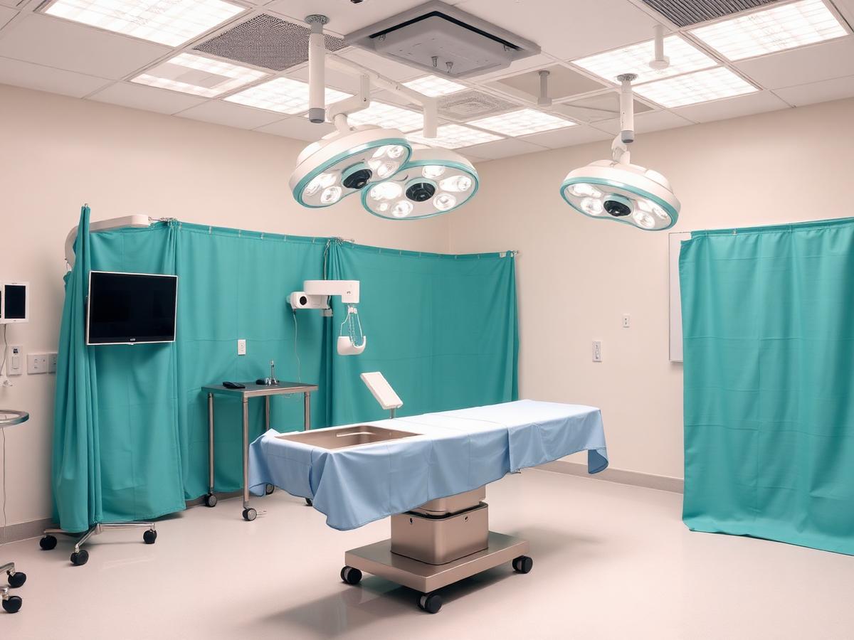 Clean, prepared veterinary surgical suite at Rosewood Animal Hospital